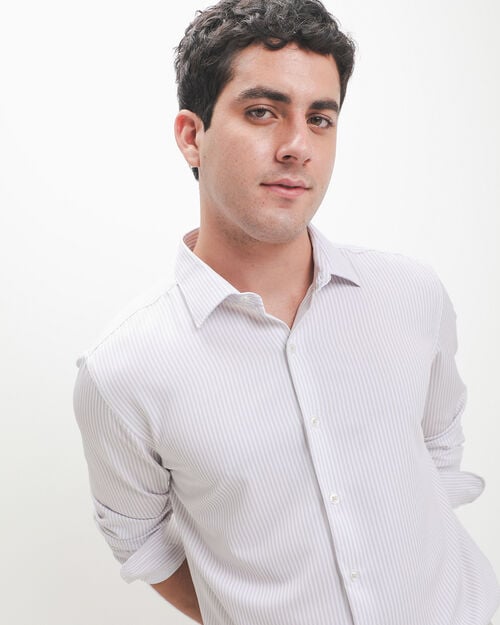 Camisa Rayas Caqui