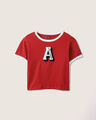 Playera Roja Estampada,ROJO ANARANJADO