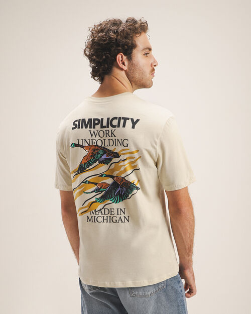 Playera Beige Estampada