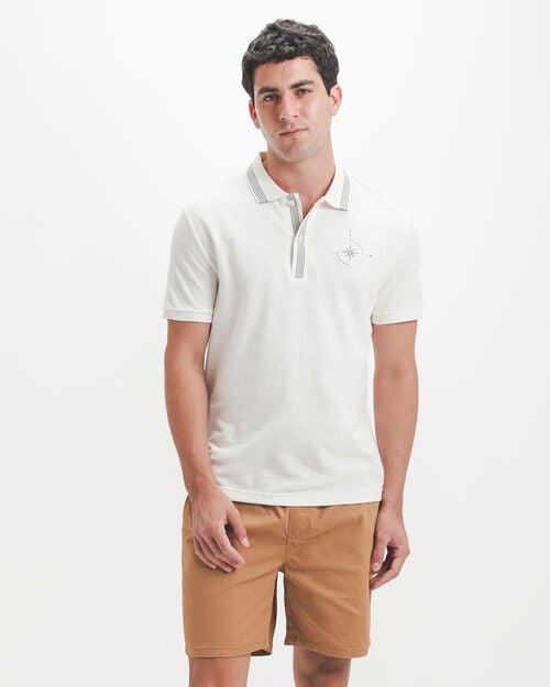 Polo Blanca Tejida