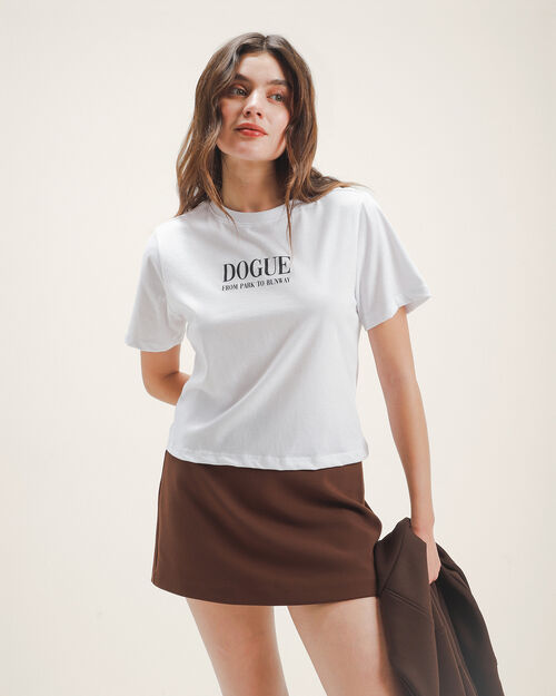 Playera Blanca Estampada