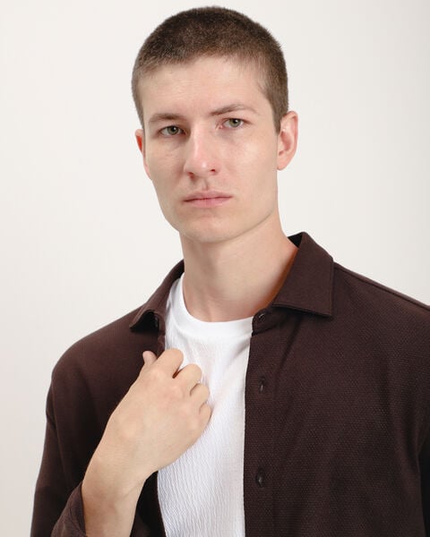 Camisa Caf&eacute; Textura