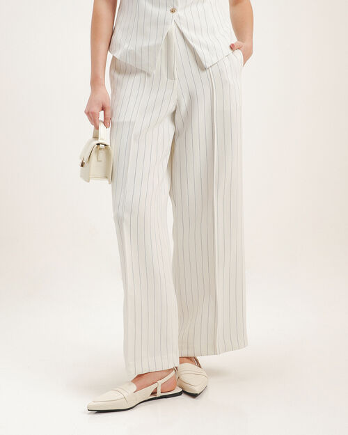 Pantal&oacute;n Beige Wide Leg