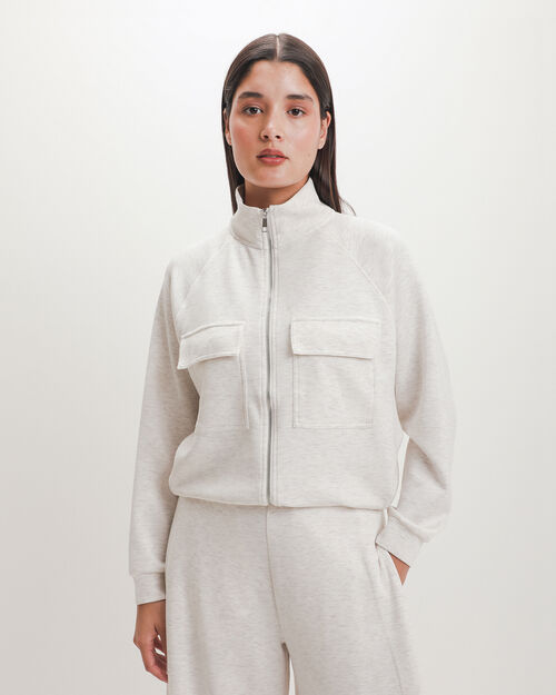 Sudadera Blanca Abierta