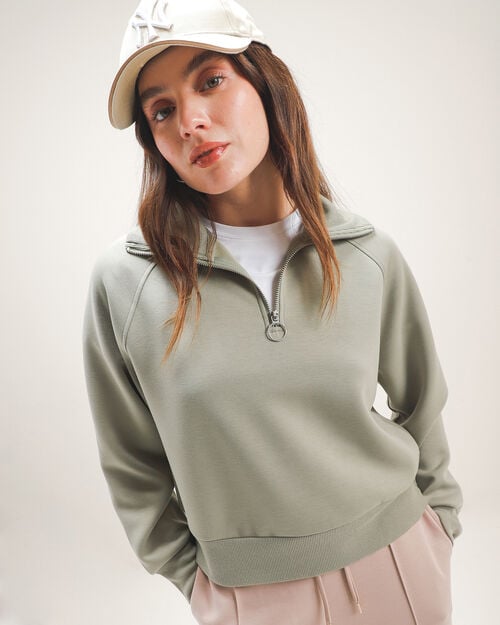Sudadera Verde Cerrada