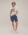 Bermuda Skinny Tapered Azul,AZUL ACERO