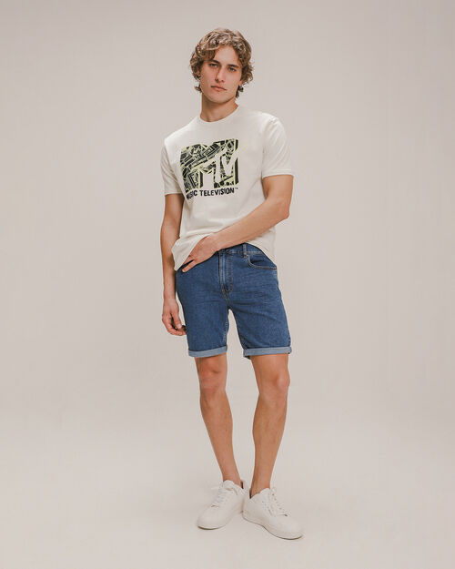 Bermuda Skinny Tapered Azul