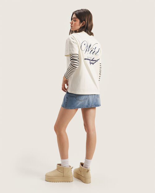 Playera Beige Estampada