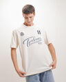 Playera Azul Gr&aacute;fico,CREMA