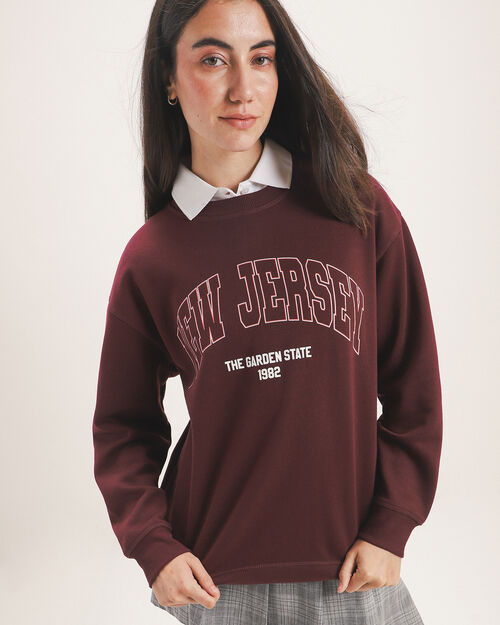 Sudadera Roja Fit Relaxed