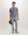 Playera B&aacute;sica Regular,AZUL ACERO