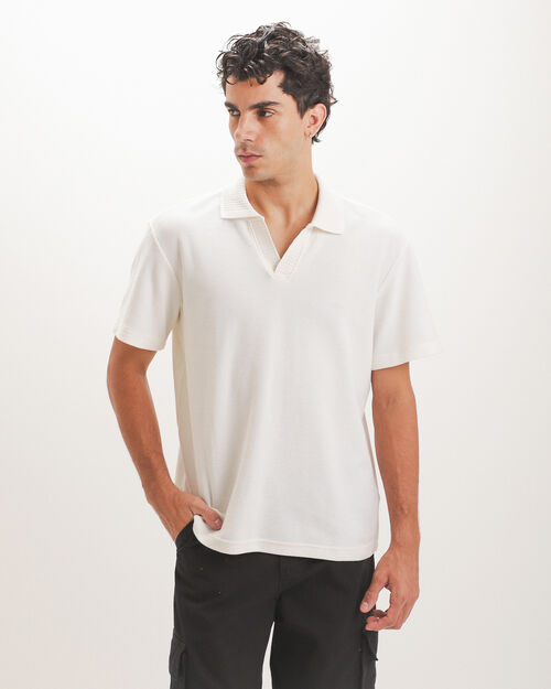 Polo Blanca Tejida