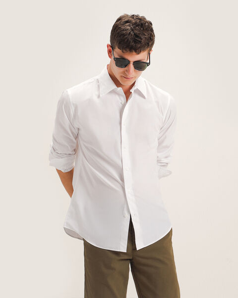 Camisa Blanca S&oacute;lida Formal