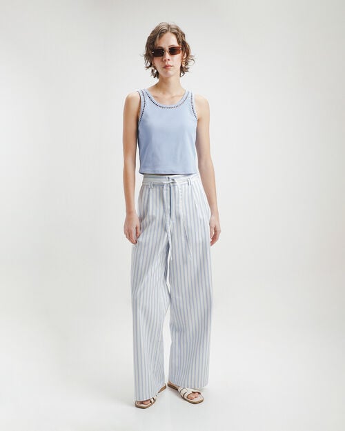Pantal&oacute;n Azul Wide Leg