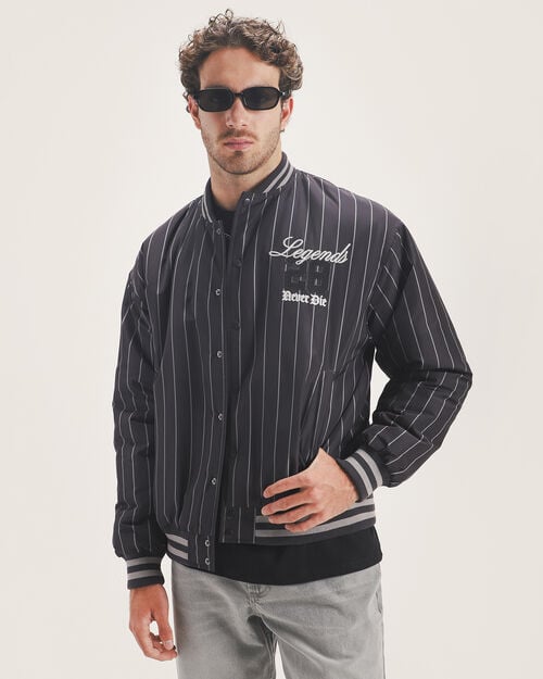 Chamarra Bomber Negra