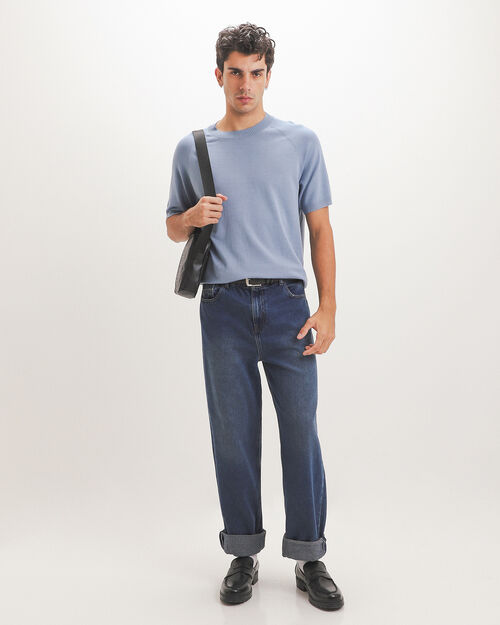 Playera Relaxed Azul