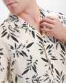 Camisa Verde Estampada,BEIGE