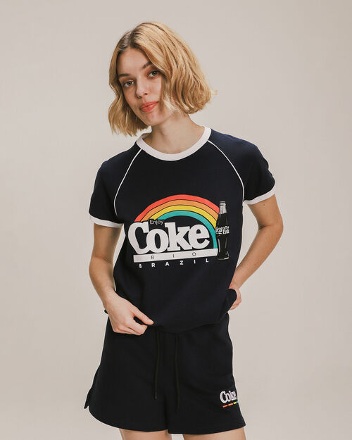 Playera Ringer Coca Cola
