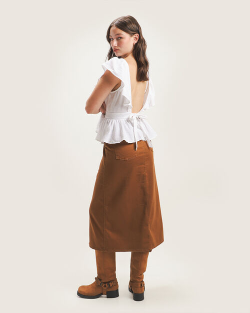 Blusa Peplum Blanca
