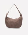 Bolso Beige Media Luna,CAFE