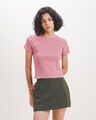 Playera B&aacute;sica Azul,ROSA EMPOLVADO