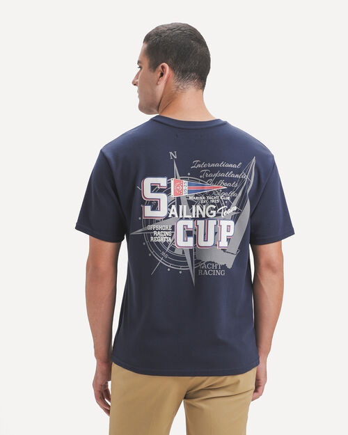 Playera Azul Con Dise&ntilde;o