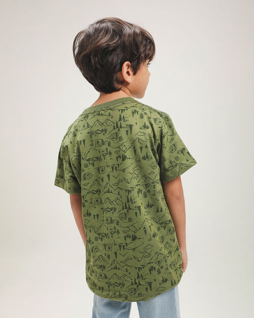 Playera Estampada Verde