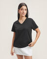 Playera Blanca B&aacute;sica,NEGRO