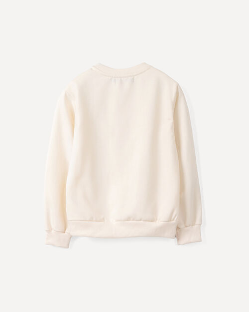 Sudadera Beige Estampada