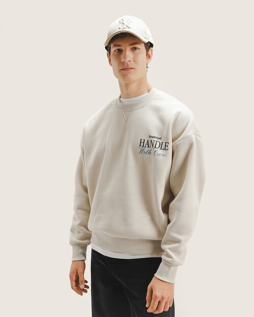 Sudadera Blanca Fit Relaxed