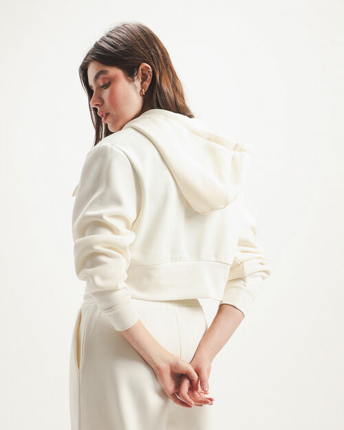 Sudadera Blanca Cropped