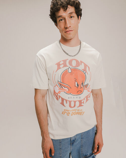 Playera Blanca Hot Stuff