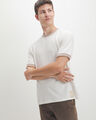 Playera Beige Contraste,CRUDO