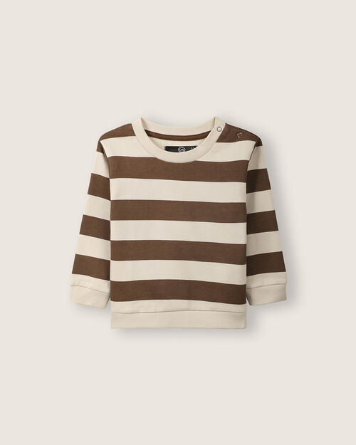 Sudadera Diseño Rayas Café