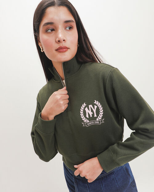 Sudadera Cerrada Verde