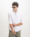 Camisa Azul Regular,BLANCO