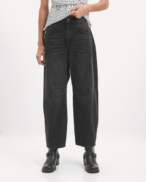 Jeans Negro Fit Barrel