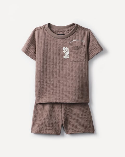 Conjunto Caf&eacute; Playera Y Short