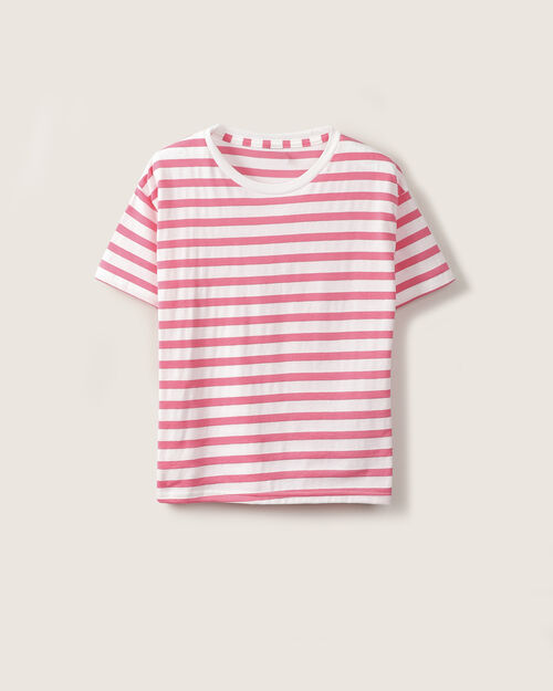 Playera Fit Boxy Rayas