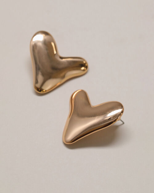 Aretes Corazón Dorado