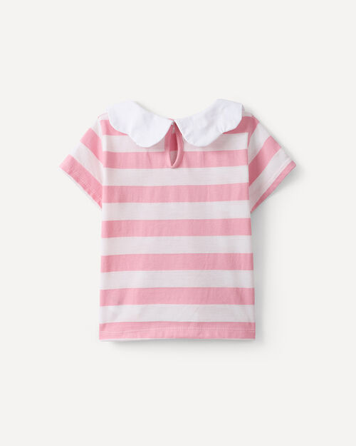 Playera Rosa Rayas