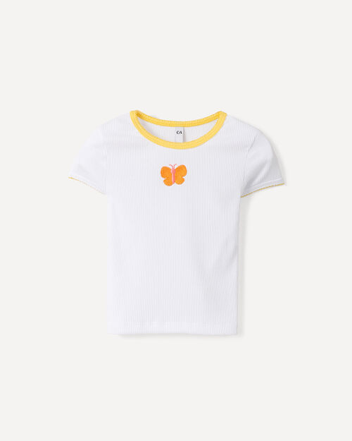 Playera Blanca Bordada