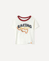 Playera Estampada Racing,BLANCO