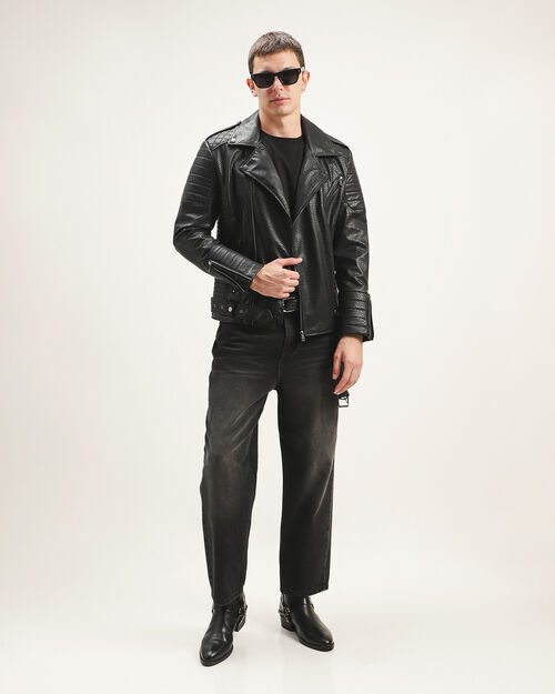Chamarra Biker Efecto Piel
