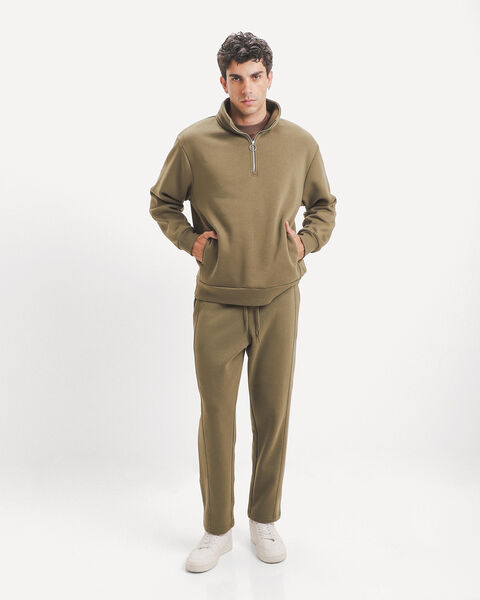Sudadera Verde Zipper