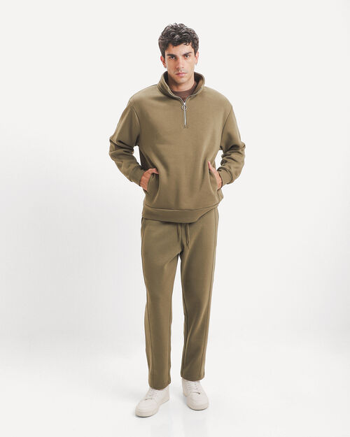 Sudadera Verde Zipper