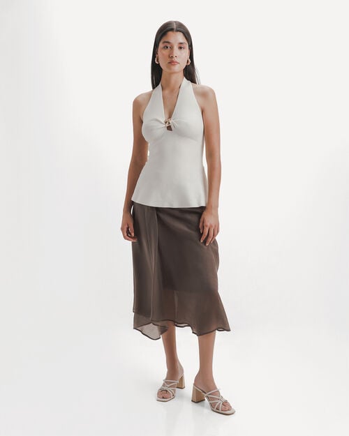 Top Halter Blanco
