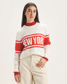 Suéter Rojo Con Diseño,BLANCO HUESO