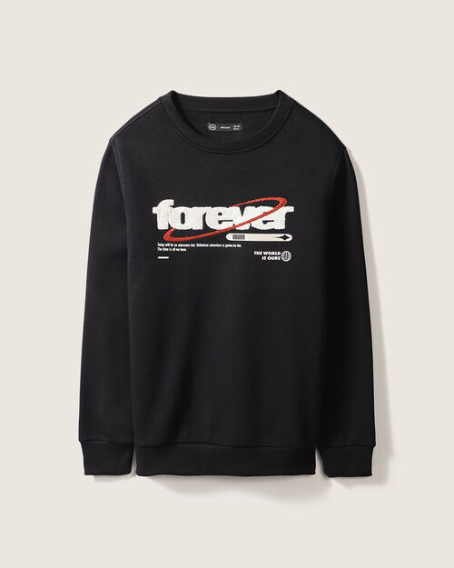 Sudadera Negra Fit Relaxed