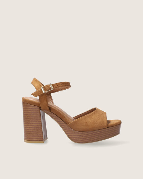 Tac&oacute;n Sandalia Caf&eacute;